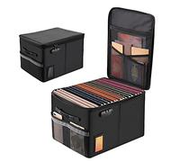 Chokoter Caja organizadora de documentos ignífuga, archivador de almacenamiento de gabinete con cerradura, caja fuerte portátil para colgar carpetas de cartas/legales de 6.3 x 5.1 pulgadas 11 pulgadas