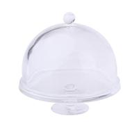 Chosertory Plato para Pastel 1/12 con Grifo Transparente, Recipiente Miniatura con Compartimento Decorativo