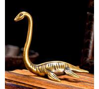 CHOVY 1PC Solid Brass Loch Ness Monster Figurine - Enigmatic Home Decor, Collectible Art Piece for Desk and Scene Decoration, Unique Craft for Mystical Vibes