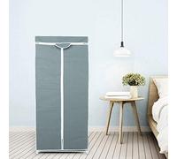 Chrees Armario Duradero con Cremallera para Almacenamiento de Ropa con Varilla de Acero Gruesa, Fácil de Instalar y Mantener (Gris Plata)