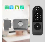 Chrees Cerradura Electrónica Inteligente para Seguridad del Hogar con | Acero Inoxidable y Aleación de Aluminio, 4 Métodos de Desbloqueo, Admite Código Confuso Anti-pío, Alarma de Batería Baja,