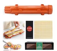 CHRI Sushi Maker Bazooka, Set de sushi para hacer tú mismo con alfombrilla de bambú