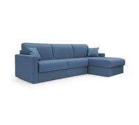 Chris sofá esquinero de 5 plazas en tejido impermeable 248 cm derecho (mat. 120x197) azul