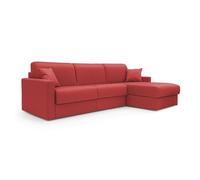 Chris sofá esquinero de 5 plazas en tejido impermeable 268 cm derecho (mat 140x197) rojo
