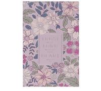 Christian Art Gifts Hardcover Floral Notepad for Women: Trust in the Lord Bible Verse, 200 Lined Easy Tear Pages with Scripture, Purple Floral