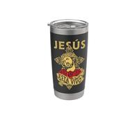 Christian Religious Believe Blessed Faith God Bible Verse Vaso térmico de acero inoxidable de doble pared