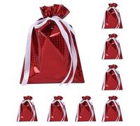Christmas Bags, Christmas Goodie Drawstring Bag, 9,45 x 12,6 pulgadas Reusable Gift Wrappers, Festive Holiday Sacks, Party Favor Pack for Kids, Adults, Tree, Festival, Classroom, Wedding