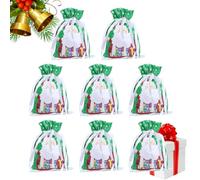 Christmas Bags, Christmas Goodie Drawstring Bag, 9,45 x 12,6 pulgadas Reusable Gift Wrappers, Festive Holiday Sacks, Party Favor Pack for Kids, Adults, Tree, Festival, Classroom, Wedding