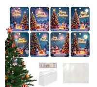 Christmas Card Money Holders - 8 piezas Christmas Tree Decorations Cash Clips - Festive Exquisite Christmas Money Cards for Lovers, Friends, 41, Se référer au descriptif, Consulte la descripción
