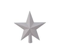 Kaemingk Adorno navideño KAE 72013 – Estrella para árbol de Navidad, plástico blanco 19 cm