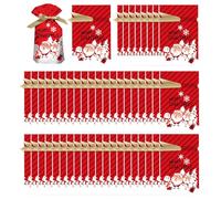 Christmas Drawstring Bags - 50 Pack Festive Gift Pouches for Holiday Parties Wrapping | Reusable Fabric Goody Bags, Santa Snowflake Design, Easy Closure for Family Friends Adults, 15x23cm Multicolor