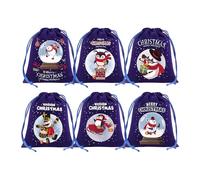 Christmas Drawstring - Wrapping Gift Bag | 10x12/3.9 x 4.72cm Drawstring Gift Bags with Decorations, Flannel Material Christmas Wrap Bags for Presents, Packing Materials, Wrap Bag for Presents & Party