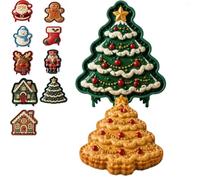 Christmas Embossed Mini Pie Molds for Baking,Holiday Hand Pie Maker Mould | Reusable Embossed Hand Baking,One Press Cutting,DIY Christmas Dessert Maker for Pies Cookies & Treats