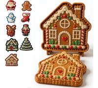 Christmas Embossed Mini Pie Molds for Baking,Holiday Hand Pie Maker Mould | Reusable Embossed Hand Baking,One Press Cutting,DIY Christmas Dessert Maker for Pies Cookies & Treats