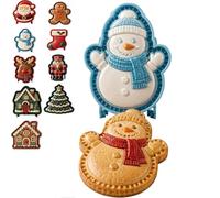 Christmas Embossed Mini Pie Molds for Baking,Holiday Hand Pie Maker Mould | Reusable Embossed Hand Baking,One Press Cutting,DIY Christmas Dessert Maker for Pies Cookies & Treats