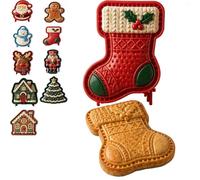 Christmas Embossed Mini Pie Molds for Baking,Holiday Hand Pie Maker Mould | Reusable Embossed Hand Baking,One Press Cutting,DIY Christmas Dessert Maker for Pies Cookies & Treats
