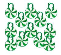 Christmas Goodie Bags - 12 Pieces Reusable Red Green Storage Pouches | Non-Woven Candy Shape Christmas Bags for Gathering Party Preschool Classroom School Community
