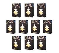 Christmas Greeting Cards, Elegant Christmas Cards, Gold Foil Greeting Cards Pack, 10-Pack Gold Foil Holiday Cards, Merry Christmas Notecards, Happy Holidays Assorted Cards for the Festive Season