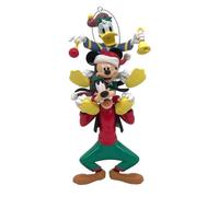 Christmas Inspirations Colgante navideño de Disney Mickey Mouse, Goofy y el Pato Donald, decoración colgante de cristal h13,5 cm