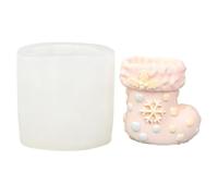 Christmas Silicone Mold - 3D Stocking Flexible Handmade Clay Craft | Christmas Candle Molds | 3D Stocking Flexible Handmade Clay Craft | Silicone Candy Chocolate Molds | For Biscuits Aromatherap