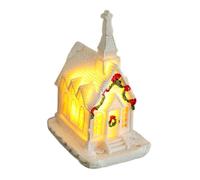 Christmas Village, LED Lighted Tabletop House Figurines, Collectible Building Decoration for Window Storefront Apartment Shelf Winter Holiday Party