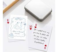 Chu6an6d Libro de invitados de boda de 54 piezas, juego de cartas con caja de almacenamiento, baraja romántica para parejas, recuerdo de despedida de soltera, regalo ideal de recuerdo