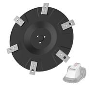 Chuancheng Discos de cuchilla + 6 cuchillas de repuesto para cortacésped Eufy E15 E18, para cortacésped TerraMow V600, V1000, S800 S1200, disco, fácil instalación, corte eficiente