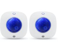 Chuango WS-105 Sirena inalámbrica para Interiores - Alarma antirrobo con luz estroboscópica Azul. Sistema de Seguridad de Rendimiento para el hogar - Volumen 90 dB - Compatible con Accesorios