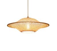 CHUNGYANG Lámpara Colgante De Bambú Natural Estilo Boho, Tejida A Mano