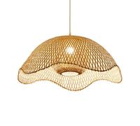 CHUNGYANG Lámpara De Techo Tejida Natural Para Restaurante, Con Cable Ajustable, Estilo Bohemio, Para Comedor, Iluminación Colgante Creativa Tejida A Mano Para Isla De Cocina, Lámpara Colgante De Bamb
