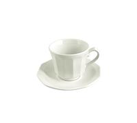Churchill 7790159-6 tazas de café con plato Earthenware Arctic White