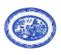Churchill Fina China cazuela Oval 12.5" azul Willow