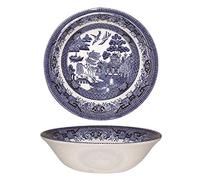 Churchill Fino juego de loza China de 6 taza de avena 6" azul Willow