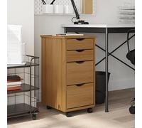 CIADAZ Cajonera con Ruedas Moss Madera Maciza Pino marrón Miel, Comoda Dormitorio, Muebles Dormitorio, Cajonera para Armario, Gavetero Dormitorio, Cómodas Y Cajoneras - 355903