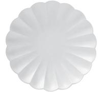 Ciao -Platos de papel FSC compostables (Ø23 cm), 8 piezas, blanco 23 de diámetro, 34726
