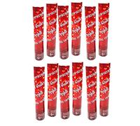 Ciao Set 12 Party Popper Tubos para confeti corazones rojos (30 cm), Rojo, 67903.12