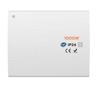 CIARRA Radiador de Inercia 1000W, Calefactor Eléctrico de Pared Inteligente | Emisor Térmico Cerámico Mural con Programación PID y Hebdo, IP24 para Baño o Dormitorio (10-15 m²)-CBHT10E