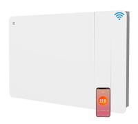 CIARRA Radiador de Inercia 1500W con Cerámica y Película Calefactora WiFi | Radiador Eléctrico Bajo Consumo Emisor Térmico Cerámico Bloqueo para Niños - Protección Antihielo(10-20 m²)-CBHTD15A-W