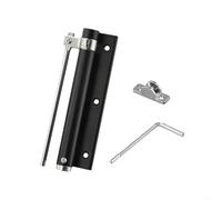 Cierrapuertas automático, cierrapuertas hidráulico para puertas correderas con función de rebote neumático silencioso (negro)