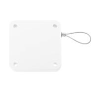 Cierrapuertas Automático sin Clavos de Cuerda para Dormitorio | Resorte de Cuerda, Estructura Simple y Silenciosa, Blanco ABS y Cable de Acero, para Puerta Corredera o Abatible