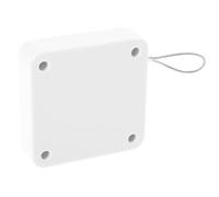Cierrapuertas Automático sin Perforaciones, Simple y Silencioso | Resorte de Cuerda, Diseño Compacto, Uso en Dormitorio y Oficina, Color Blanco, ABS y Cable de Acero