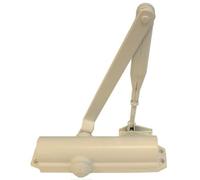 TESA DC120 DC120-1-D9016 cierrapuertas, EN 4, para puertas hasta 80 kg, brazo articulado, para puertas cortafuegos, acabado Blanco RAL 9016, instalación en superficie, control de cierre regulable