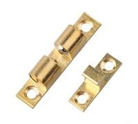 Cierre de bola ajustable doble de latón macizo para puertas de armarios, pestillo de rodillo dorado de 50 mm, 60 mm, 70 mm, con resorte de alta elasticidad (50 mm)