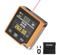 CIGMAN CD80 Medidor Láser 80m 3 en 1 con Cinta Métrica Digital | Pantalla LCD Retroiluminada , Batería Recargable 1000mAh USB Tipo-C , Medición Multifunción Láser y Cinta Métrica