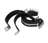 Ciieeo 12 Piezas Abrazadera Fija de Tubería de Acero Inoxidable Diseño Almohadilla de Goma para Fijación Versátil y Protección de Tubos en Instalaciones Domésticas