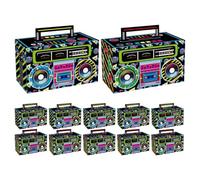 Ciieeo 12 Piezas Cajas Vintage de Cassette Años Fiesta Cajas de Regalo y Dulces Papel Decoración Retro para Fiestas Temáticas y Regalos de Recuerdo