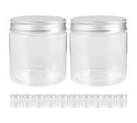 Ciieeo 12 Piezas Mason Jars Mini 3.34Oz Con Tapa De Aluminio Transparente Frascos Herméticos Para Almacenamiento De Mermeladas Té Cosméticos Y Viajes