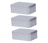 Ciieeo 3 Piezas Caja de Hojalata con Tapa para Almacenamiento Múltiple Pequeña Caja Metálica para Dulces Joyería y Regalos Resistente y Compacta Diseño con Bordes Lisos y Protección