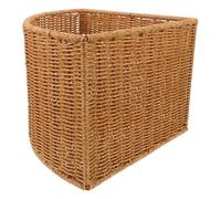 Ciieeo Cesta Esquinera de Ratán Sintético 25 CM Asa, Organizador Multiusos Triangular para Cocina, Baño y Dormitorio, Adecuado para Guardar Ropa, Juguetes y Pequeños Objetos