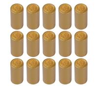 Ciieeo Sellador de Botellas de Vino Dorado Pvc para Botellas Boca de 33mm, Cápsulas Termorretráctiles Ligeras y Fáciles de Retirar, Pack de 50 Unidades para Oficina o Bar